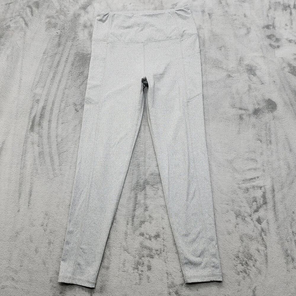 Kryodan Pants Womens M Gray High Rise Crop Pull On Side Pockets Workout‎ Gym